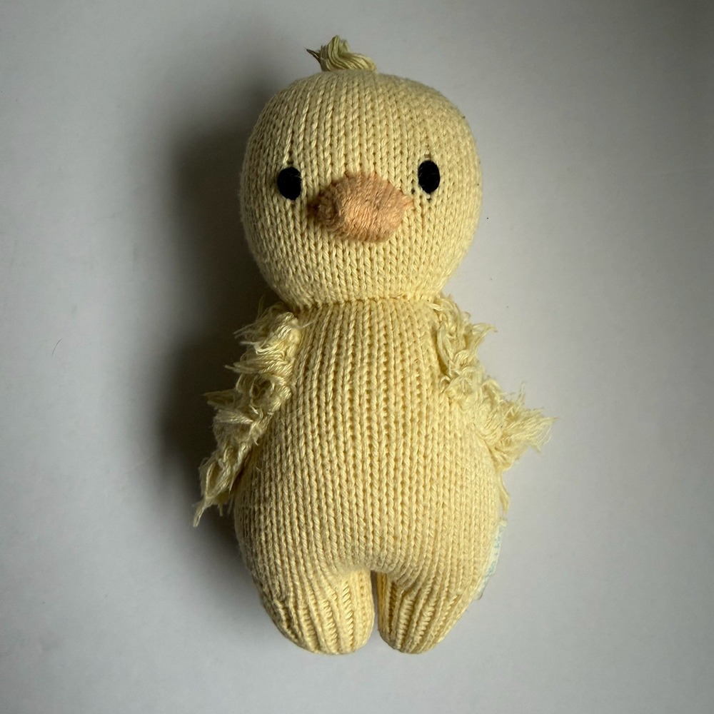 Cuddle + Kind Baby Duckling Knit Yarn Plush 7" Stuffed Animal